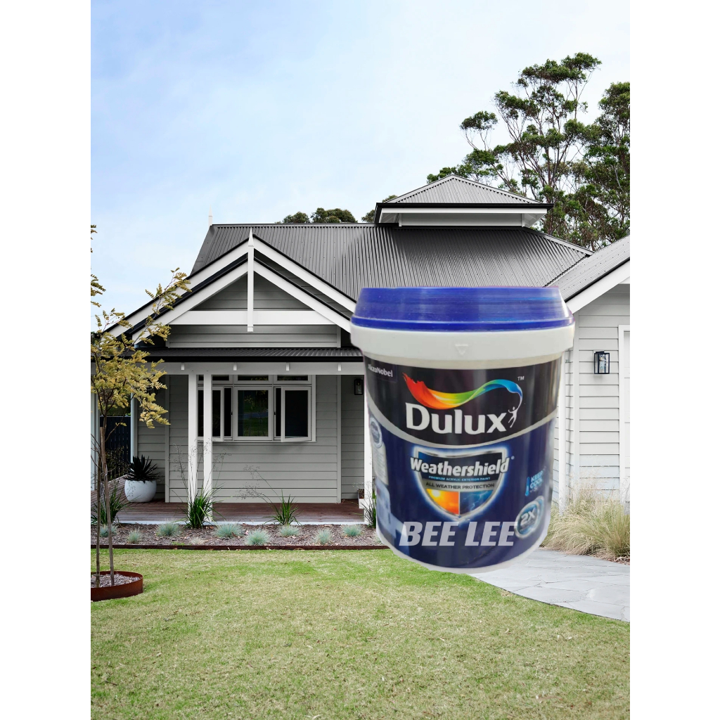 ((100% ORIGINAL))《DULUX Weathershield》 Paint Grey Colour ／／ Cat Warna ...