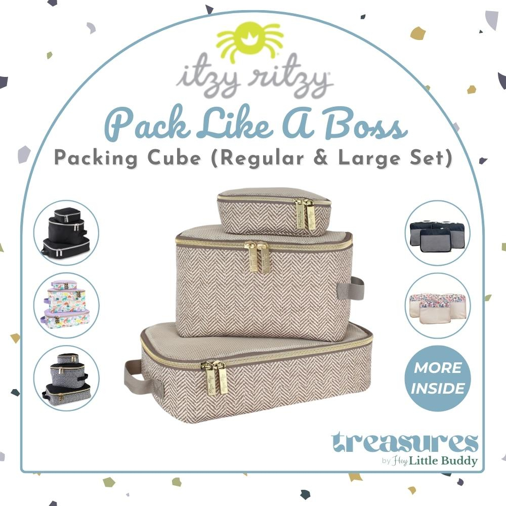 Itzy Ritzy Packing Cubes Set of 3 Portable Storage Bag Travel