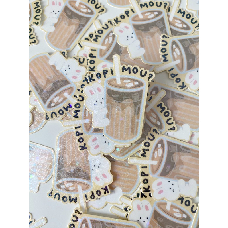 [dawntoduskco] kopi mou? die cut sticker | Shopee Malaysia