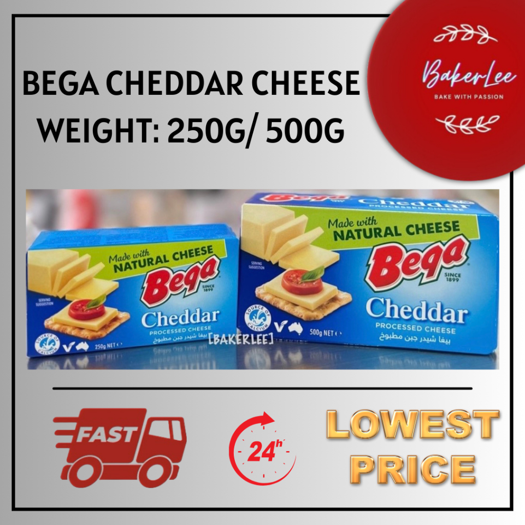 BEGA CHEDDAR CHEESE 250G / 500G KEJU CHEDDAR PROCESSED CHEDDAR CHEESE