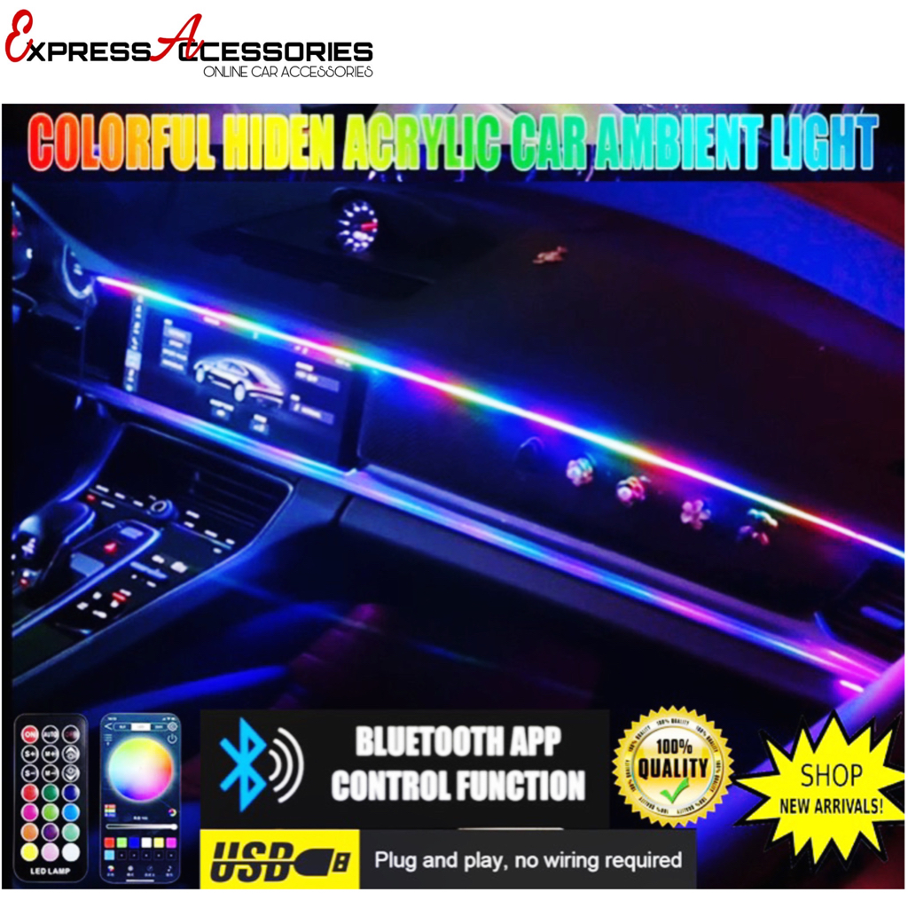 Car Dashboard Light Ambient Lights RGB Universal LED Interior Hidden ...