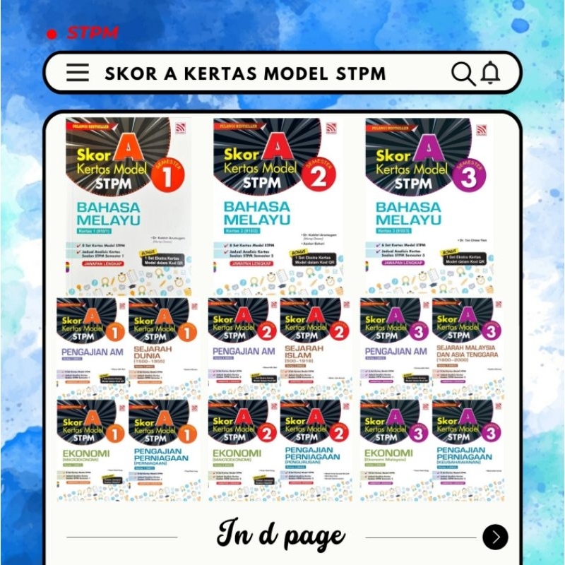 [idp] Buku Latihan Skor A Kertas Model Stpm Semester 1 2 3 2023