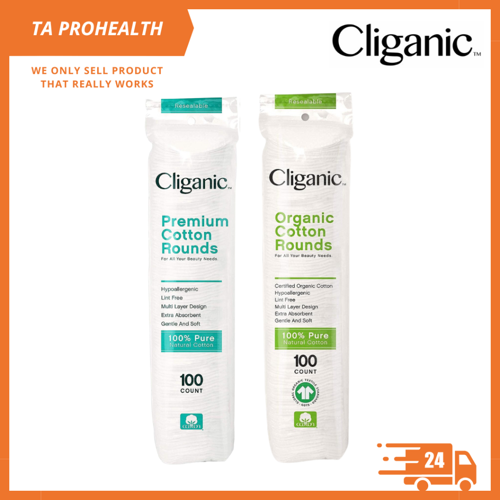 Cliganic Organic Cotton Rounds / Premium Cotton Rounds | Shopee Malaysia