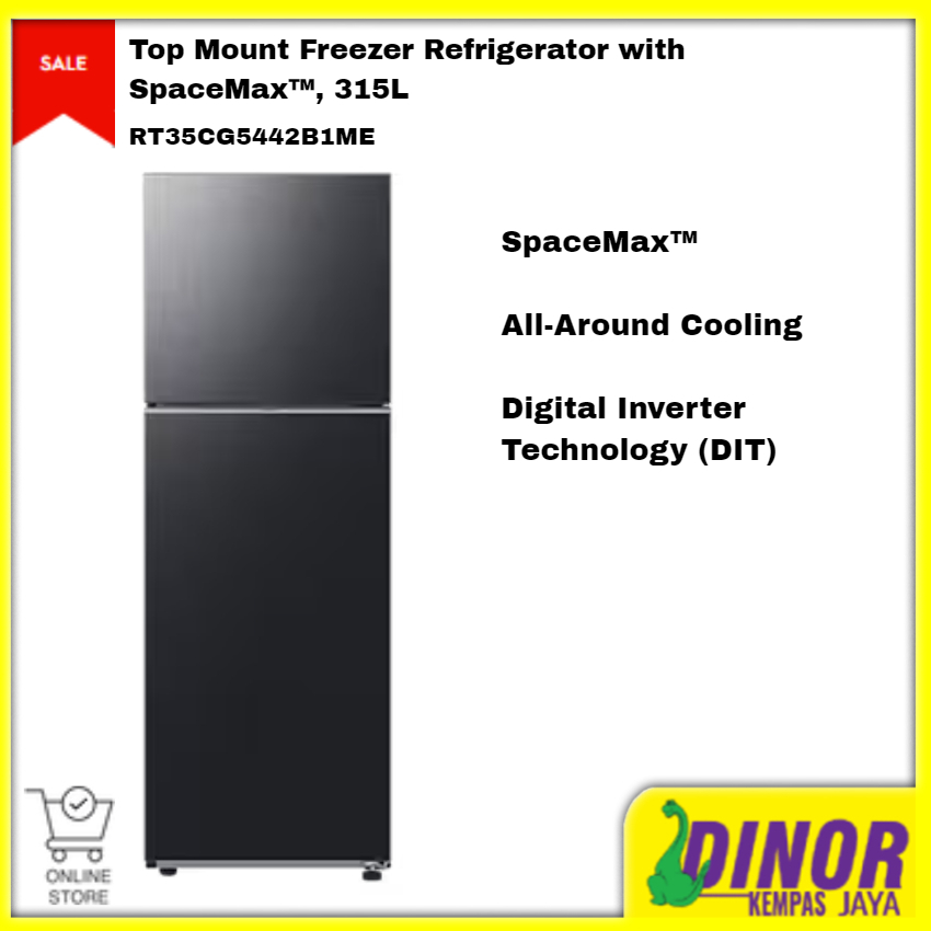 Samsung Inverter Top Mount Freezer Refrigerator 404L RT38CG6444B1ME