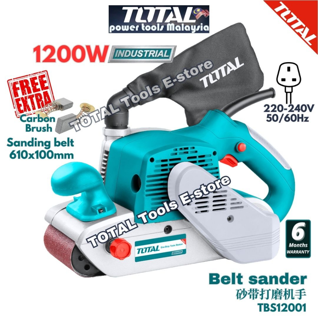 TOTAL 1200w Belt sander 610mm 100mm TBS12001