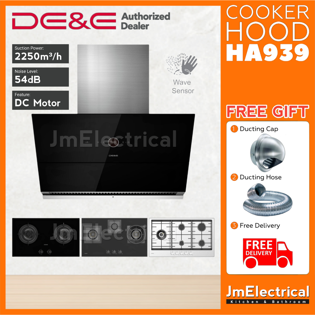[FREE SHIPPING] DE&E HA939 DC Motor Kitchen Hood Cooker Hood Gas Cooker
