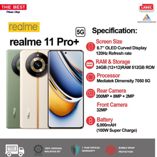realme 11 Pro Plus 5G Dimensity 7050 12GB+1TB 5000mAh 100W