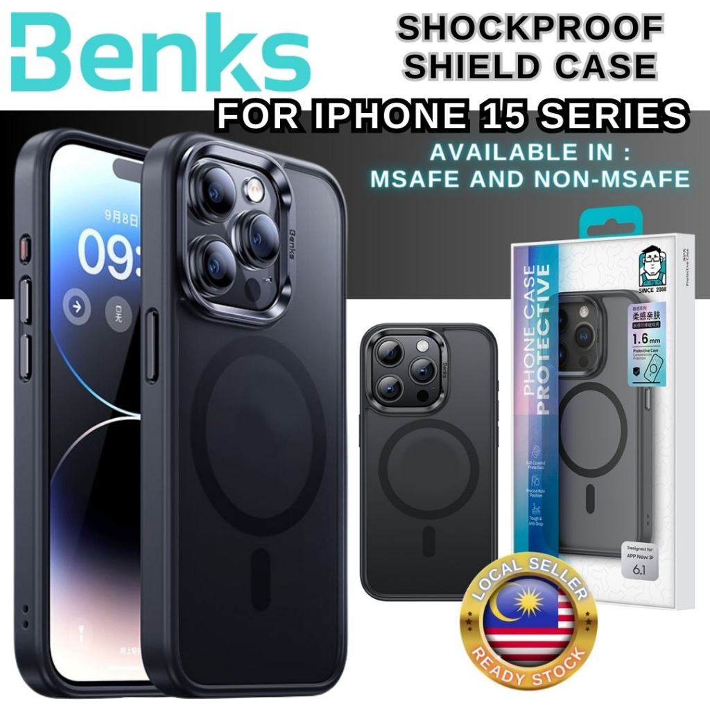 BENKS SHIELD Matte Frosted PC TPU Shockproof Phone Case Cover Casing