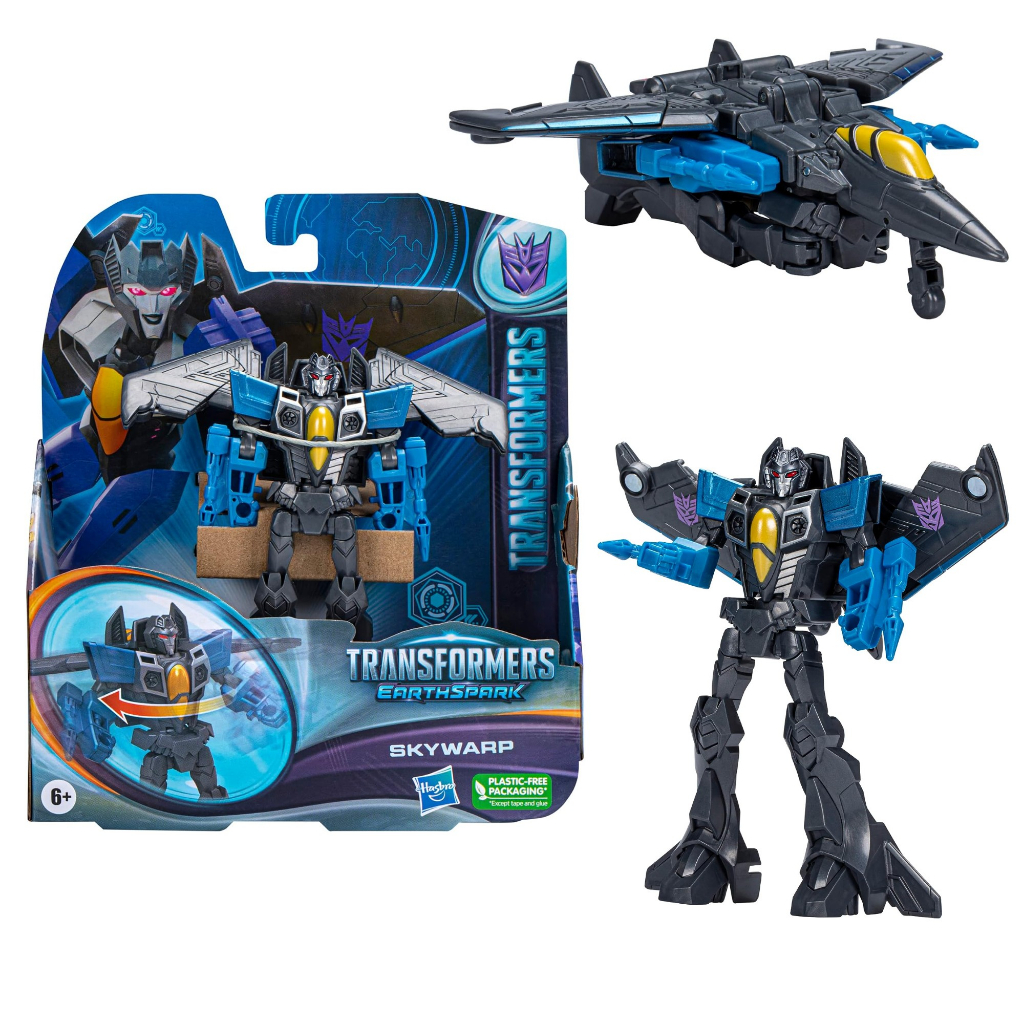 TRANSFORMERS EARTHSPARK SKYWARP WARRIOR CLASS DECEPTICON ROBOT JET