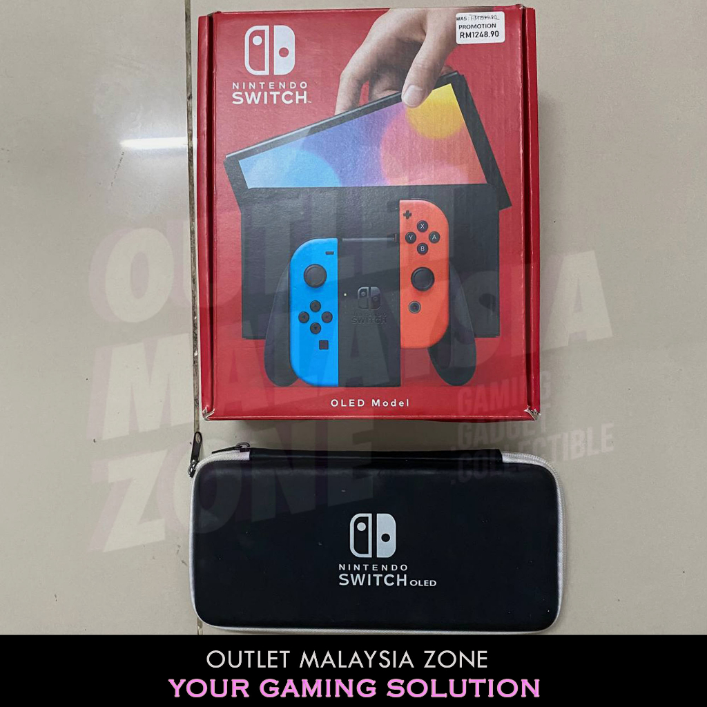 [USED/PROMO] NINTENDO SWITCH OLED NEON FULLSET CHEAPEST DEAL Shopee