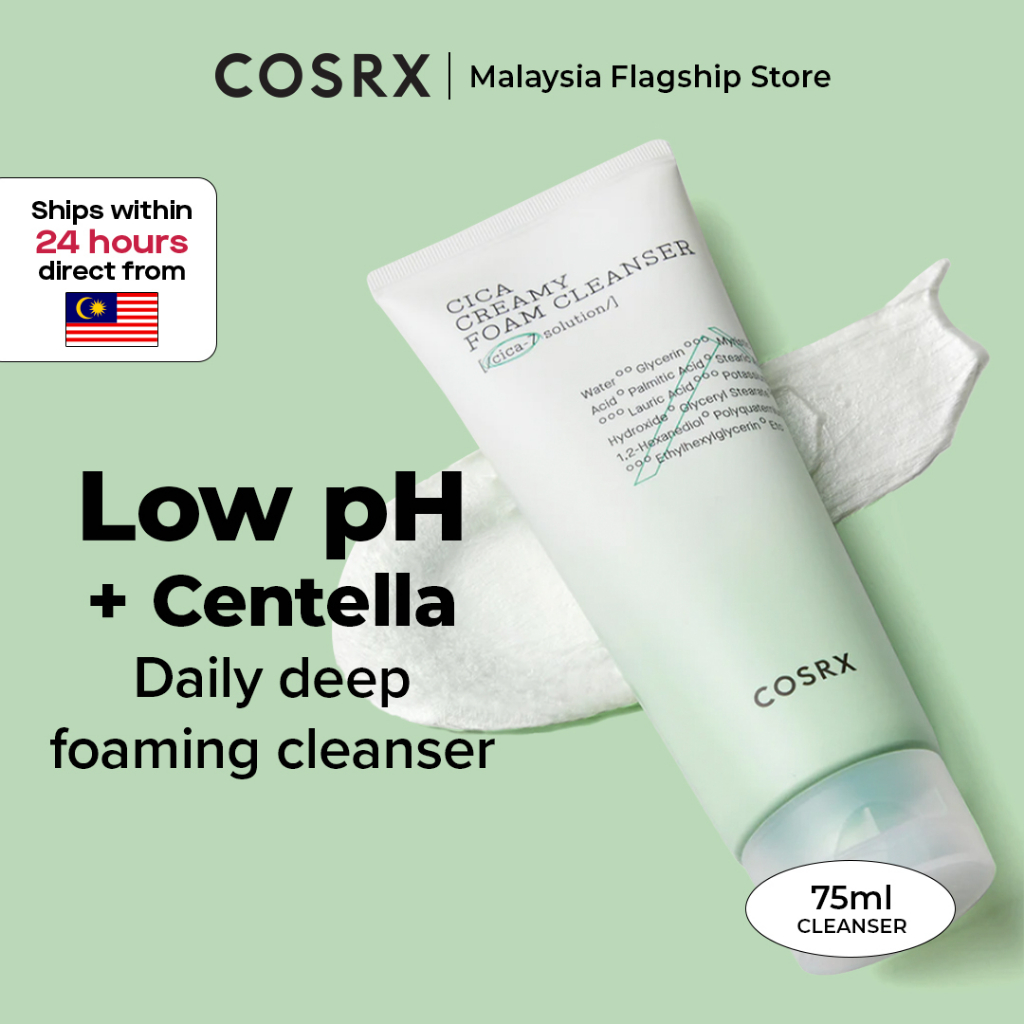 Cosrx Pure Fit Cica Creamy Foam Cleanser (75ml) Shopee Malaysia