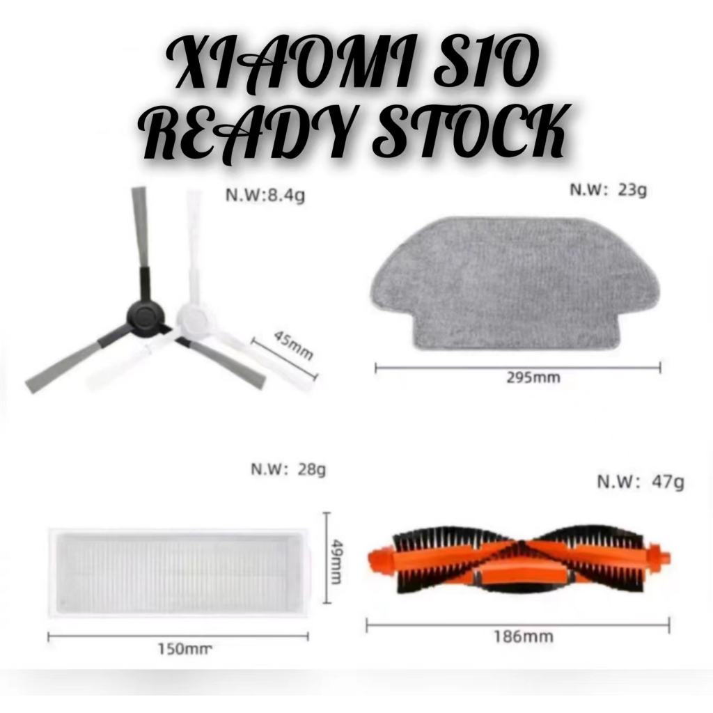 Xiaomi S10 Xiaomi 3C B106CN Vacuum Robot Accessories Main Brush Side ...