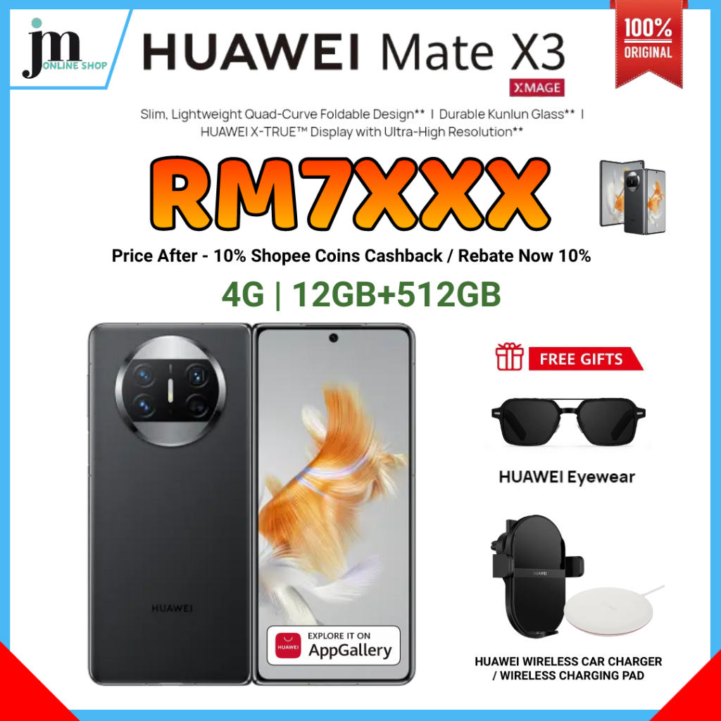 Huawei Mate X3 [12GB + 512GB] 4G Snapdragon 8+ Gen 1 4800 mAh + SuperCharge (Max 66 W) 100