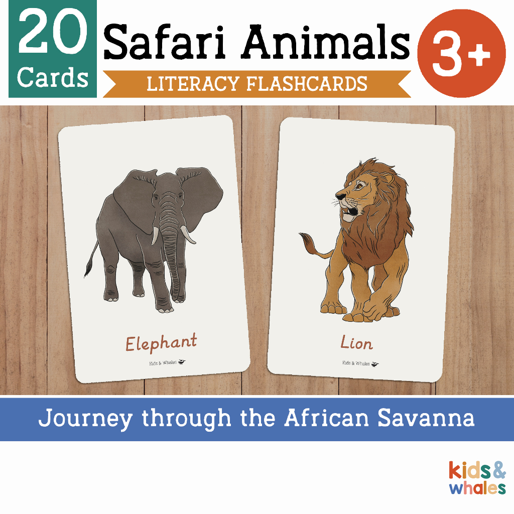 Kad Imbas Safari - Safari Animals Flashcards - Kad Imbas Haiwan ...