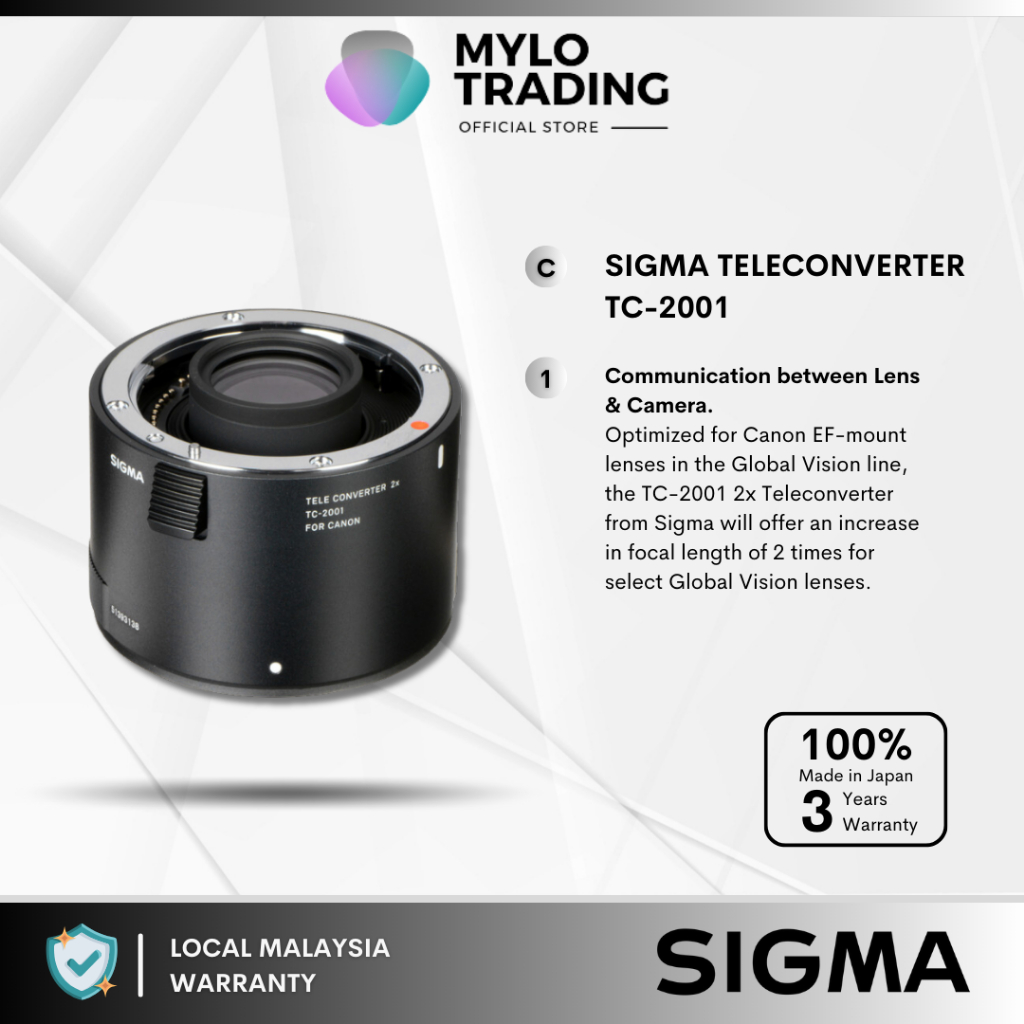 SIGMA シグマ TC-2001 2倍 テレコンバーター キャノン用 【公式通販】