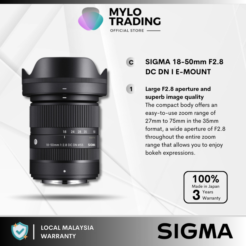 Sigma 1850mm f/2.8 DC DN Contemporary Lens For Sony a6400, a6500