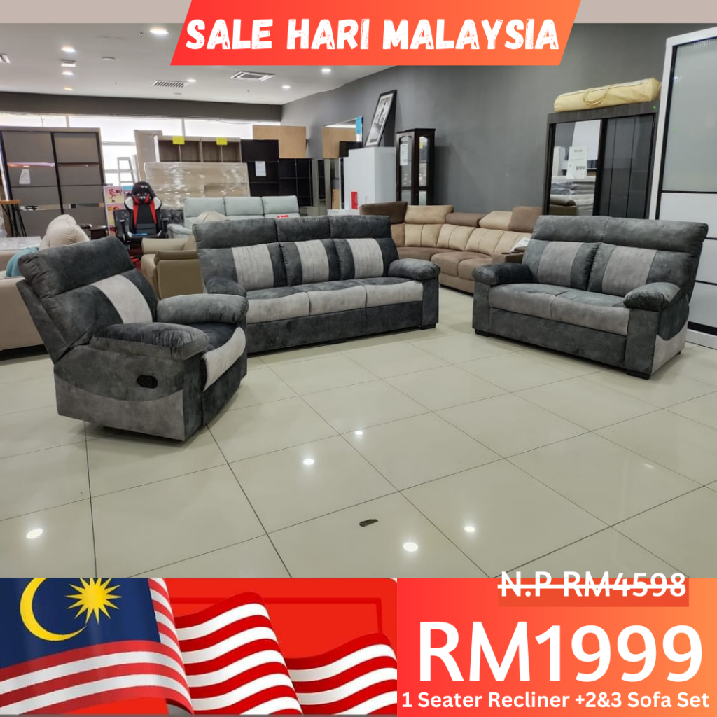 bilik Furniture Recliner Sofa Velvet sofa set 1+2+3seater SET Super