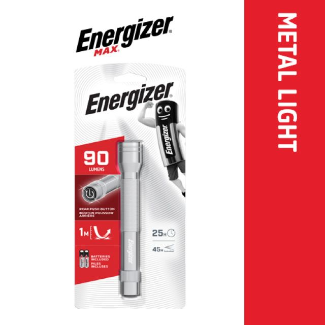 Energizer® Metal Light Aa Everyday Flashlights 2aa Battery Shopee