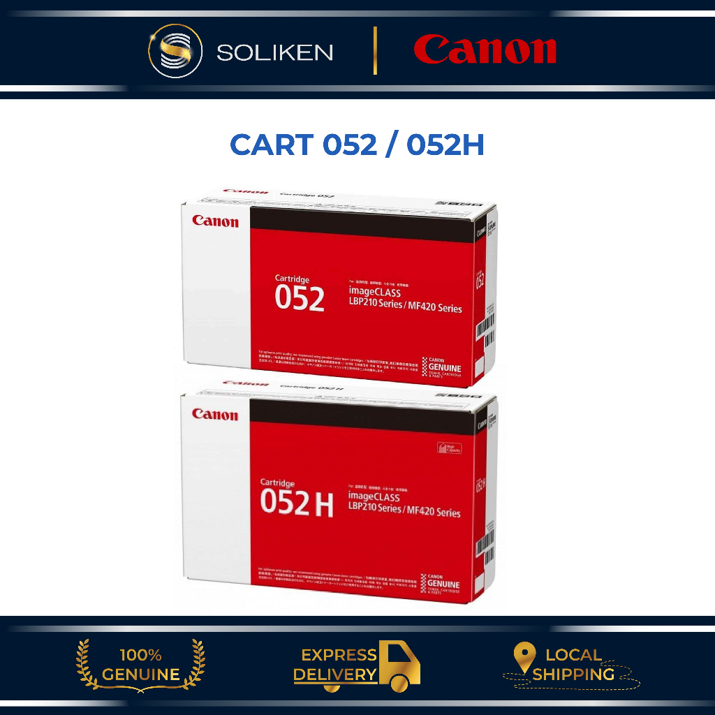 Canon Cartridge 052 052H Original Laser Toner (Black) Standard/High Cap ...