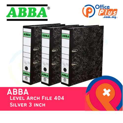 ABBA Level Arch File 404 Silver 3 inch (24 PCS) | Shopee Malaysia