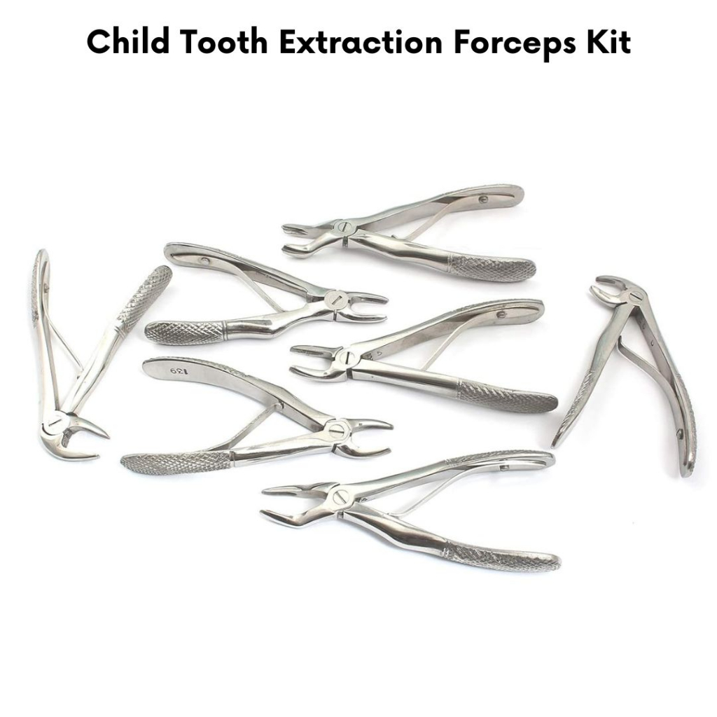 New Children Extracting Forceps Extraction Dental Instruments 7 Pcs/Kit