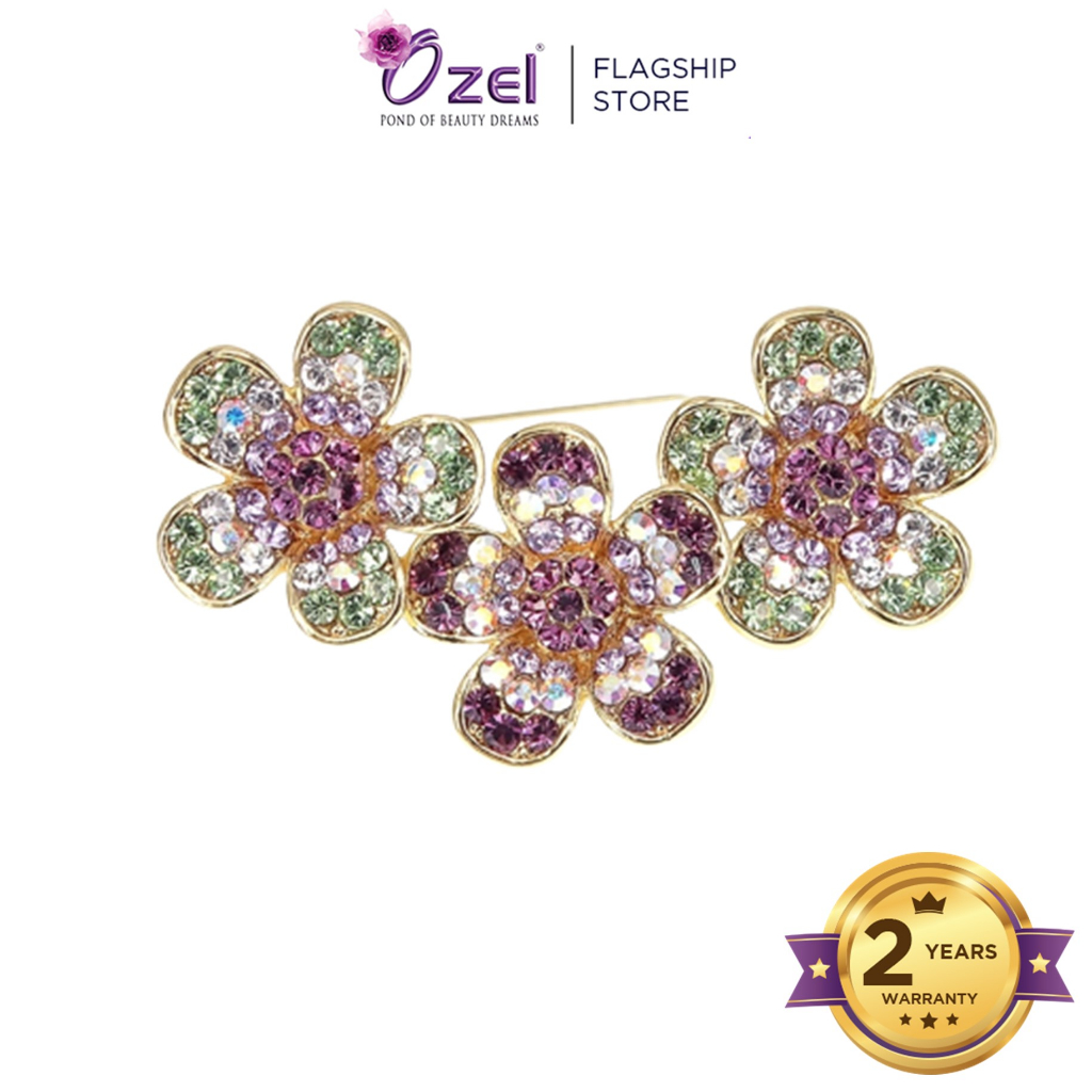 OZEL Flower Brooch B219 Kerongsang & Pin Tudung, Hijab, Songkok, Baju