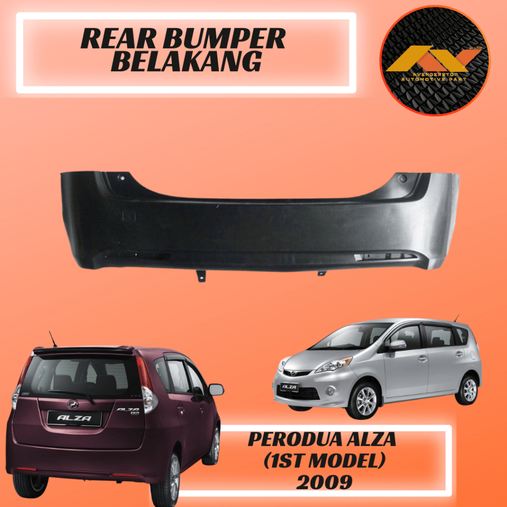 Perodua Alza 2009 Rear Bumper 1st Model PP Plastic Malaysia BUMPER