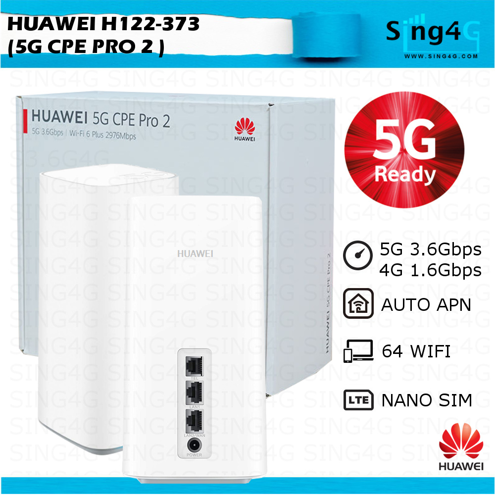 Huawei 5G CPE PRO 2 Huawei H122 H122-373 5G ROUTER WIFI 6 + 3.6Gbps ...