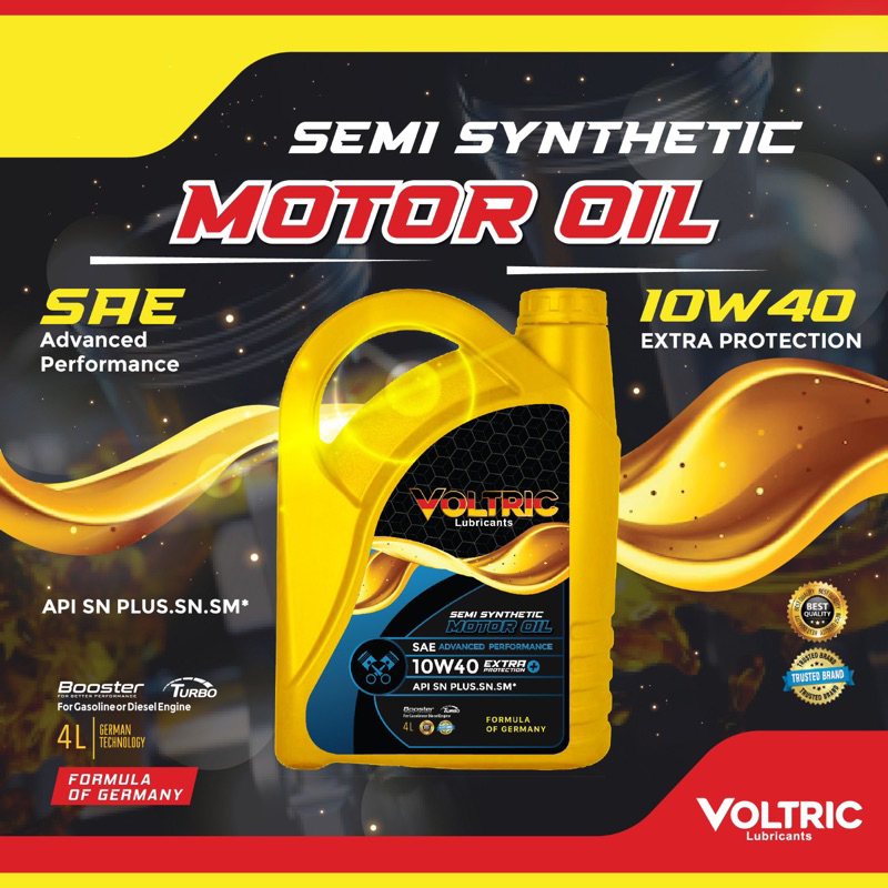 VOLTRIC ENGINE OIL 10W40 4LITER SEMI SYNTHETIC Engine Oil Car Lubricant