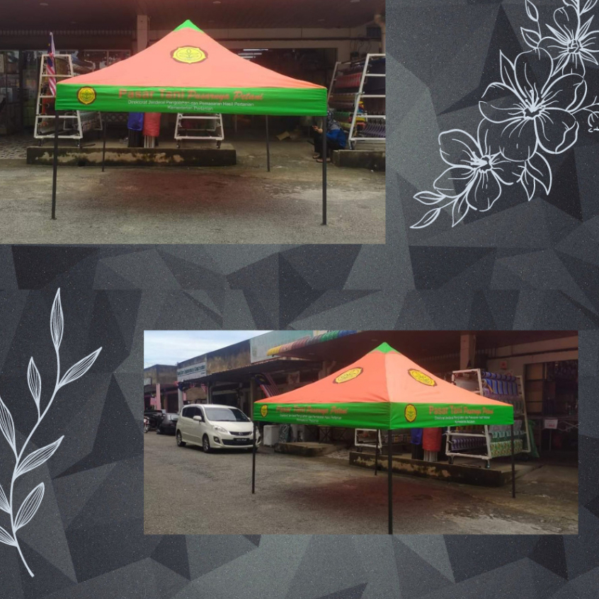 KHEMAH SAIZ 10FTX10FT PASAR TANI OREN HIJAU / KHEMAH NIAGA | Shopee ...