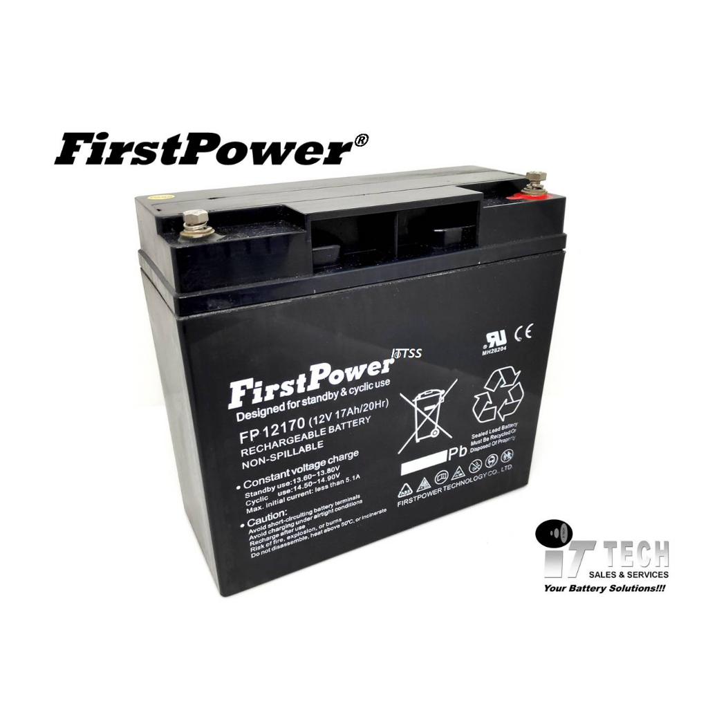 PREMIUM FIRSTPOWER 12V 17AH SELAED LEAD ACID BATTERY FOR ALL POWER ...