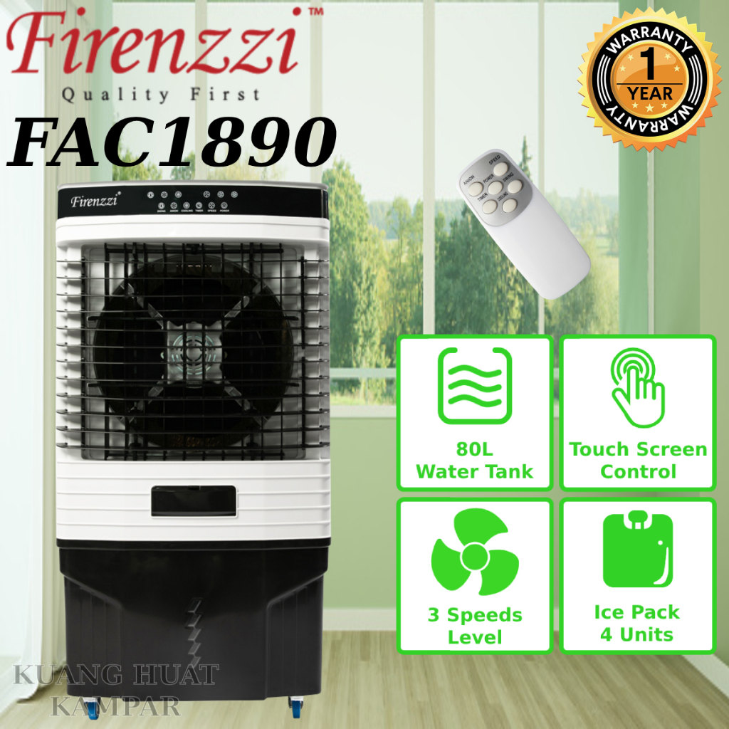 FIRENZZI 80L 60m2 IONIZER FUNCTION AIR COOLER FAC1890 / FAC1890