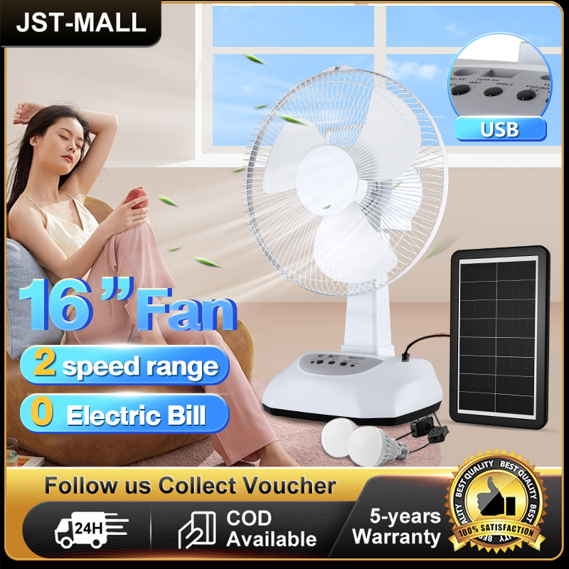 Solar Fan DC Fan Large Wind Portable Fan DesktopUltra Long Battery Life