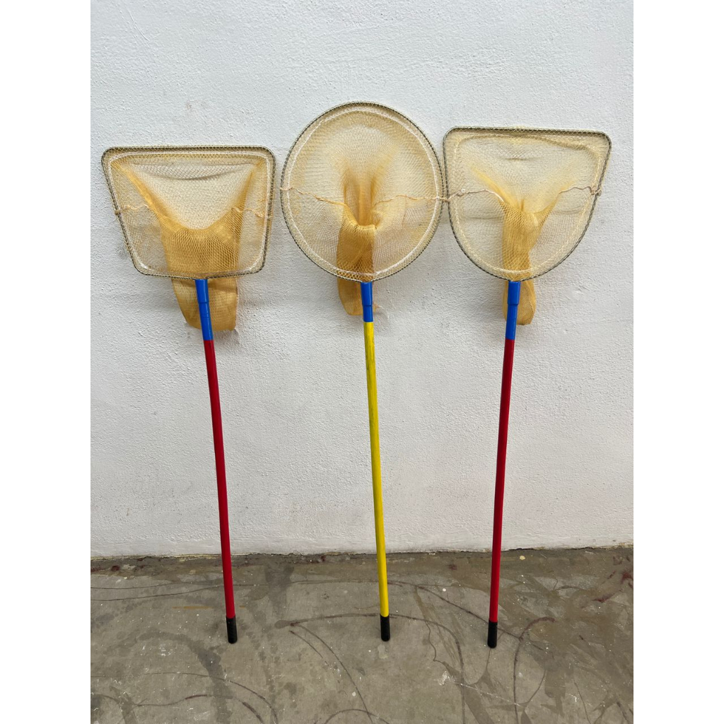 Nylon Landing Net wooden handle Tangguk Ikan Kayu (D shape & Square ...