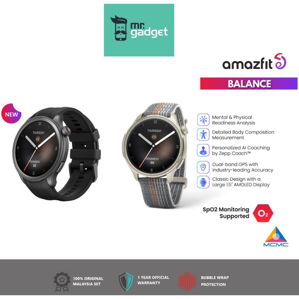 Amazfit Balance Smart Watch, AI Fitness Coach, Sleep &Health Tracker