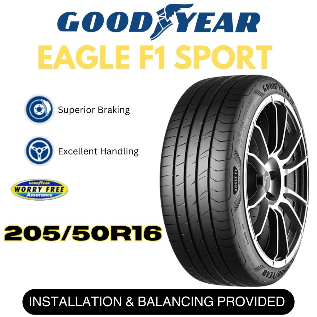 [INSTALLATION PROVIDED] 205/50 R16 GOODYEAR EAGLE F1 SPORT Tyre for ...