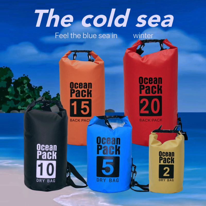 Ocean Pack Waterproof Dry Bag (2L/3L/5L/10L/15L/20L) Strap Fishing Outdoor Backpack Swim Camping