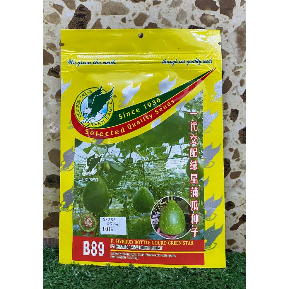 Benih Labu Air Hijau Bulat/Bottle Gourd Green Star GREEN EAGLE B89 ...