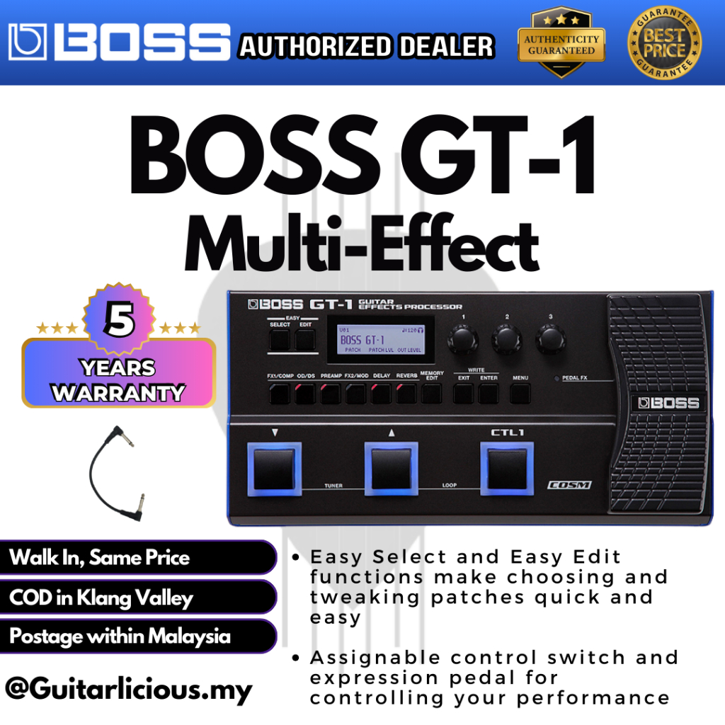 BOSS GT1 MultiEffects Guitar Pedal Wah with Adaptor ( GT1 / GT 1