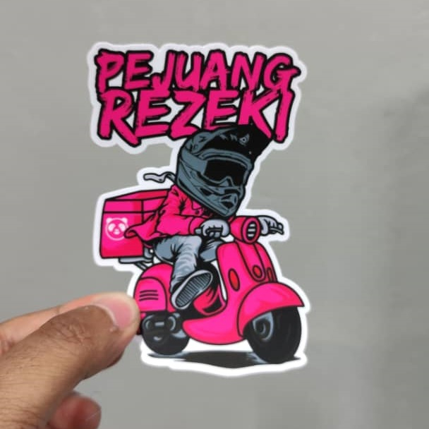 STICKER MOTO GRAB FOOD PANDA PEJUANG REZEKI | Shopee Malaysia