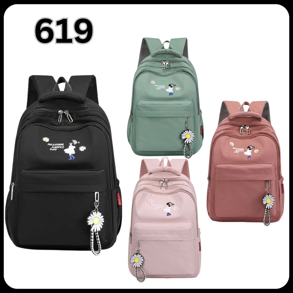 619 #Korea Backpack High Quality ( Beg Sekolah / School Bag / Beg Galas ...