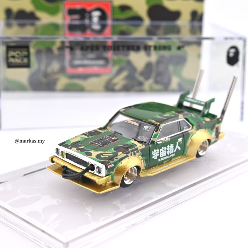 POP RACE X BAPE 1/64 SKYLINE C210 KAIDO RACER BOSOZOKU STYLE
