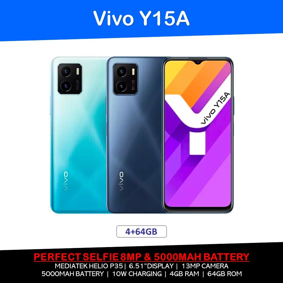 Vivo Y15A | Vivo Y15S | Vivo Y01 (4GB+64GB/3+32GB/2+32GB) [ 1 Year Vivo ...