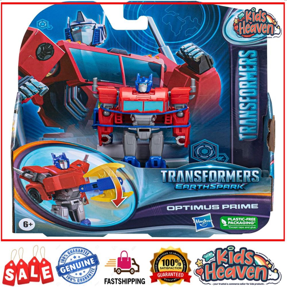 Transformers Toys EarthSpark Warrior Class Optimus Prime Action Figure 5Inch (100.0 Original