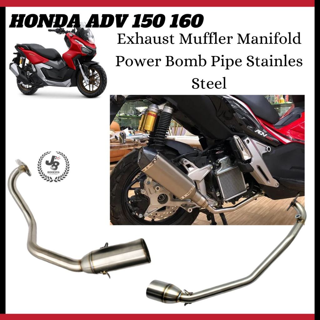 HONDA ADV160 ADV150 Motorcycle Exhaust Muffler Front Middle Pipe ...
