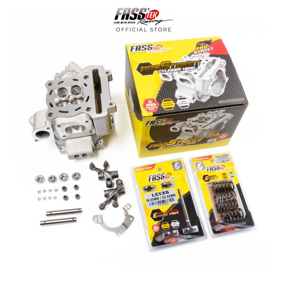 Fasstek Racing Head Yamaha Lc135 CNC Ported Super X Head 25/22 SuperX