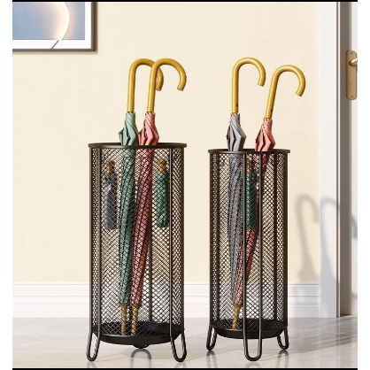 Porte-Parapluie Fer Forgé Créatif - Seau Parapluies Hôtel Bureau, Noir