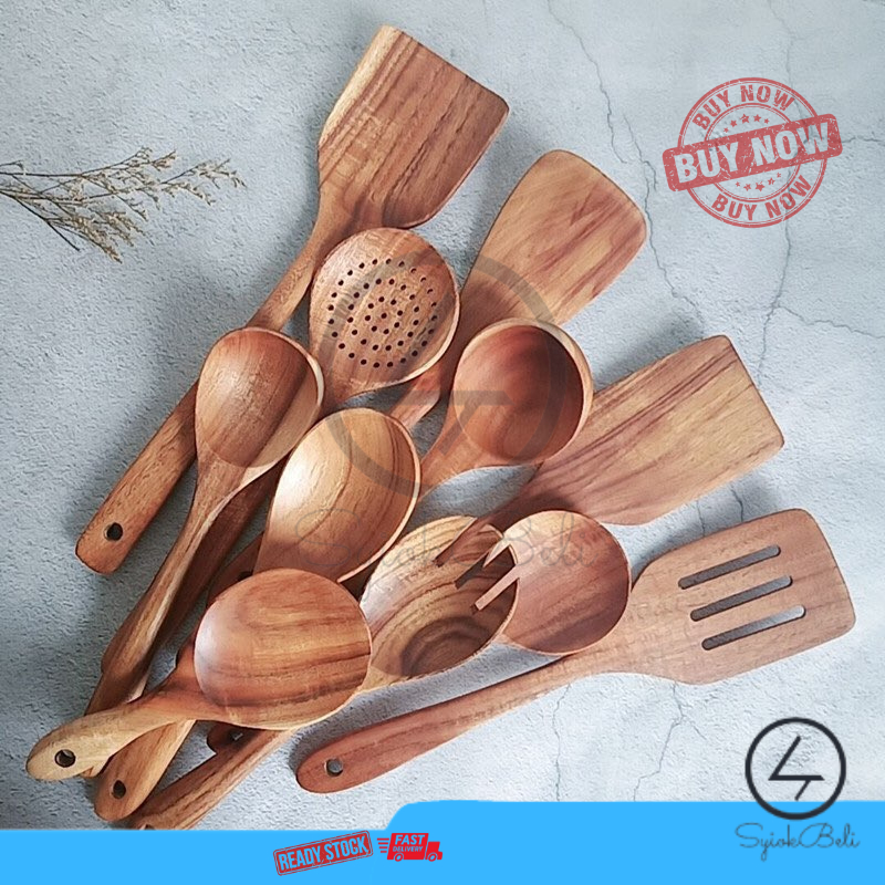Thai Teak Kitchen Utensil Set Kitchen Accessories Kitchenware Wooden