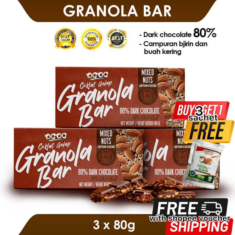 OCOC DARK CHOCOLATE GRANOLA BAR Shopee Malaysia