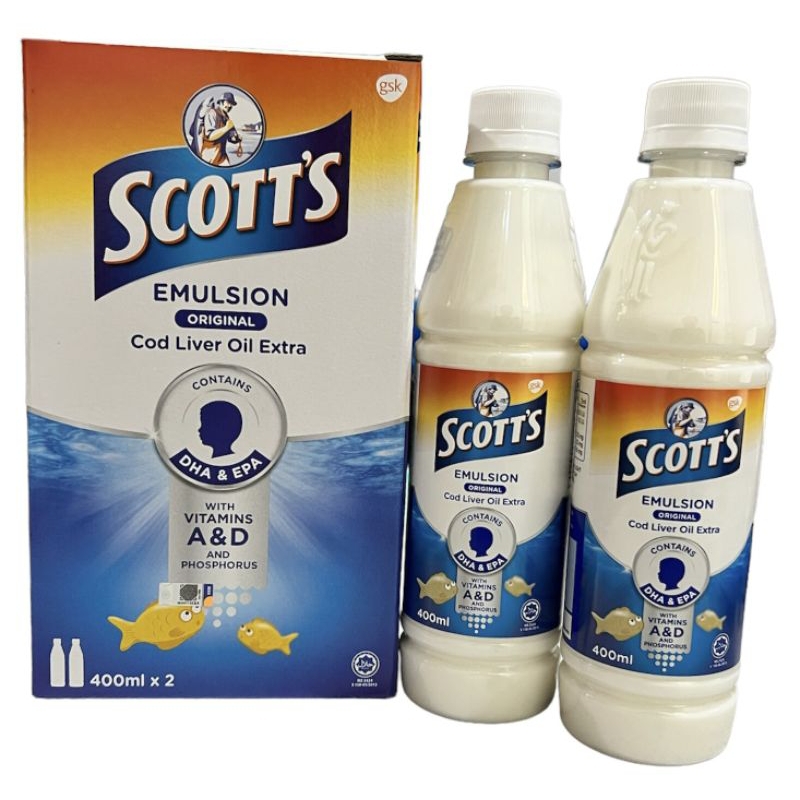 SCOTT'S EMULSION cod liver oil original 400ml 2 Shopee Malaysia